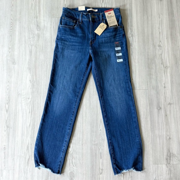 Levi’s 724 High Rise Slim Straight Cropped Jeans - Picture 3 of 8